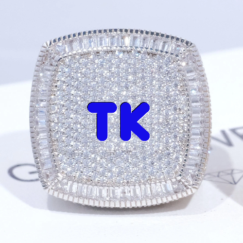 CUSTOM LETTER 3D ICED RING