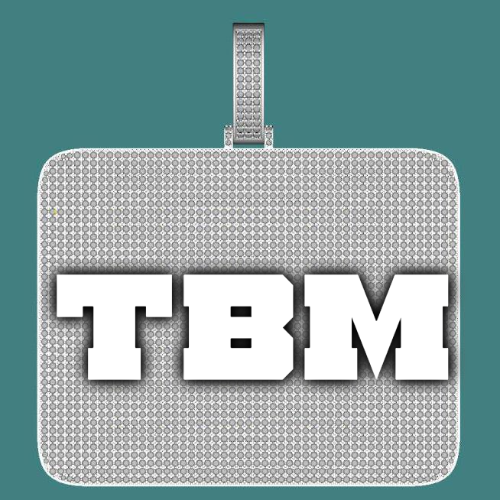 CUSTOM LETTER NECKLACE 3D BIG SQUARE