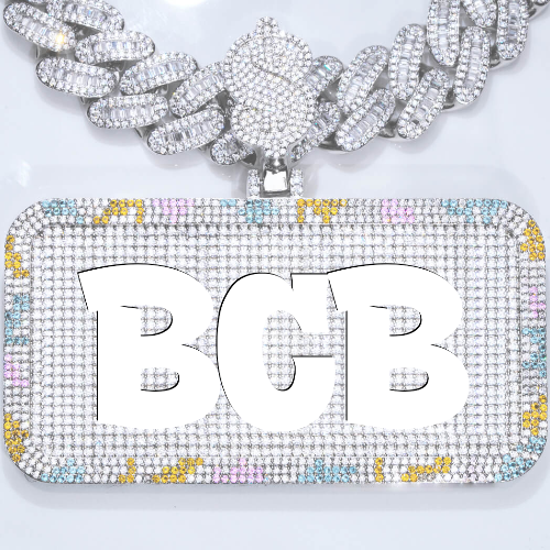 CUSTOM LETTER NECKLACE 3D COLORFUL SQUARE