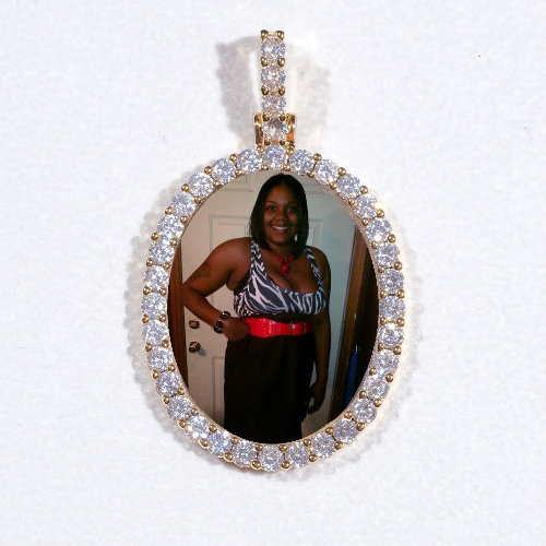 3D Oval Custom Picture Pendant