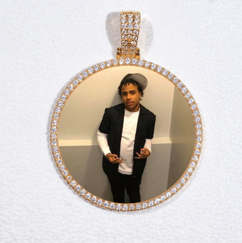 MEDIUM 3D CIRCLE CUSTOM PICTURE PENDANT