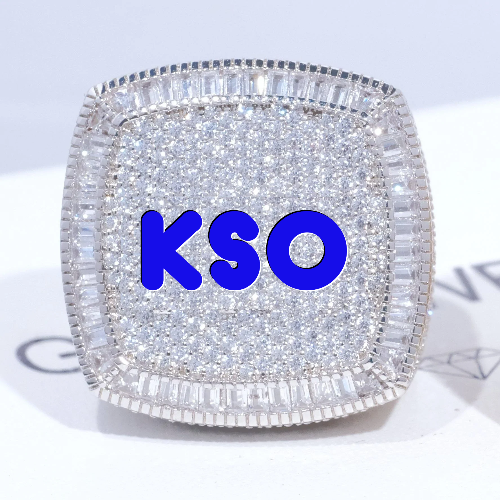 CUSTOM LETTER 3D ICED RING