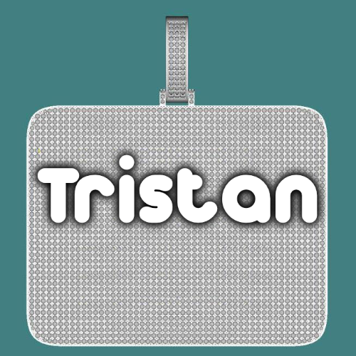 CUSTOM LETTER NECKLACE 3D BIG SQUARE