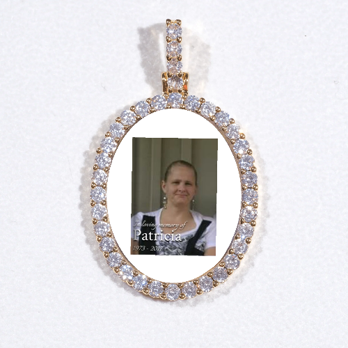 3D Oval Custom Picture Pendant