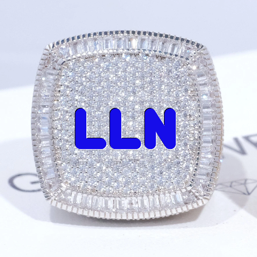 CUSTOM LETTER 3D ICED RING