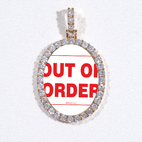 3D Oval Custom Picture Pendant