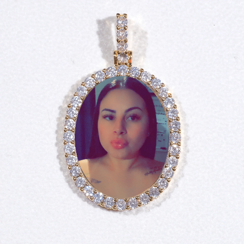 3D Oval Custom Picture Pendant