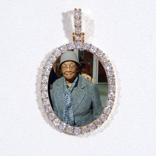 3D Oval Custom Picture Pendant