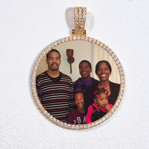 MEDIUM 3D CIRCLE CUSTOM PICTURE PENDANT