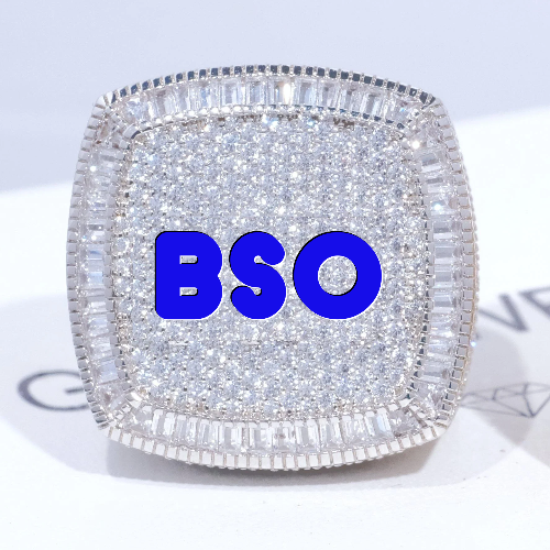 CUSTOM LETTER 3D ICED RING