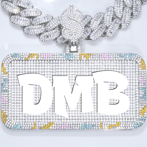 CUSTOM LETTER NECKLACE 3D COLORFUL SQUARE