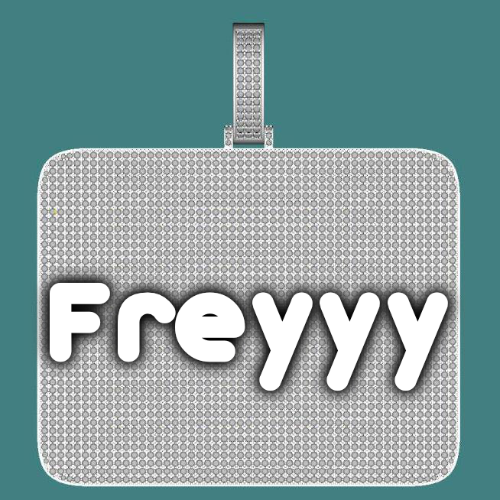 CUSTOM LETTER NECKLACE 3D BIG SQUARE