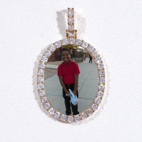 3D Oval Custom Picture Pendant
