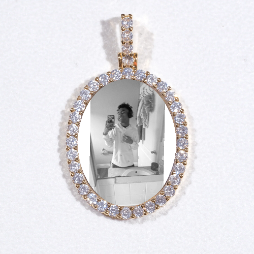 3D Oval Custom Picture Pendant