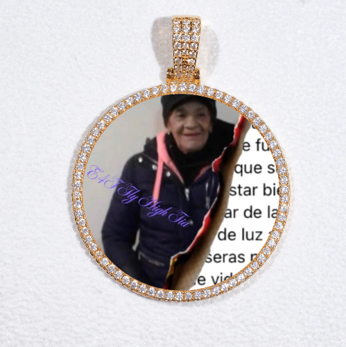 MEDIUM 3D CIRCLE CUSTOM PICTURE PENDANT