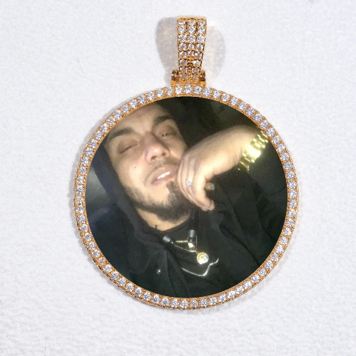 MEDIUM 3D CIRCLE CUSTOM PICTURE PENDANT