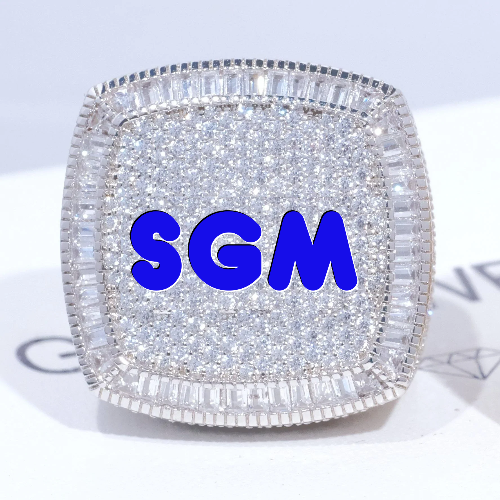 CUSTOM LETTER 3D ICED RING