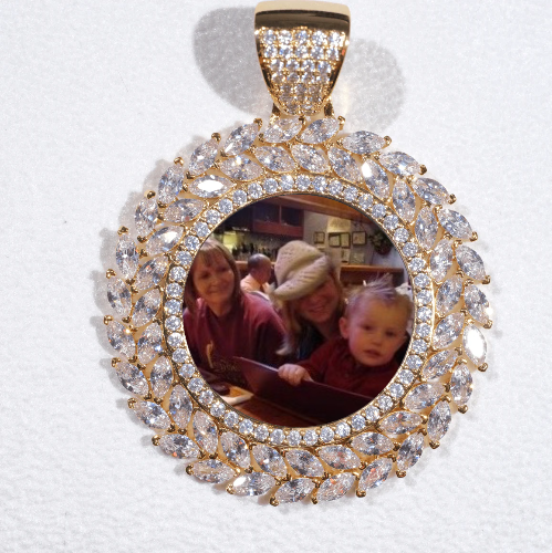 Large 3D Wheat Ear Custom Picture Pendant