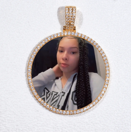 MEDIUM 3D CIRCLE CUSTOM PICTURE PENDANT