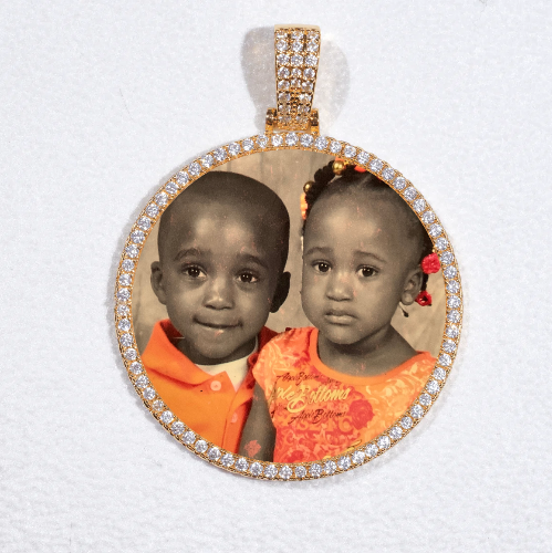 MEDIUM 3D CIRCLE CUSTOM PICTURE PENDANT