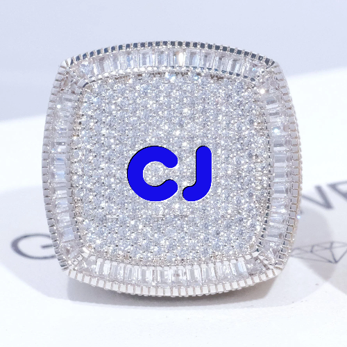 CUSTOM LETTER 3D ICED RING