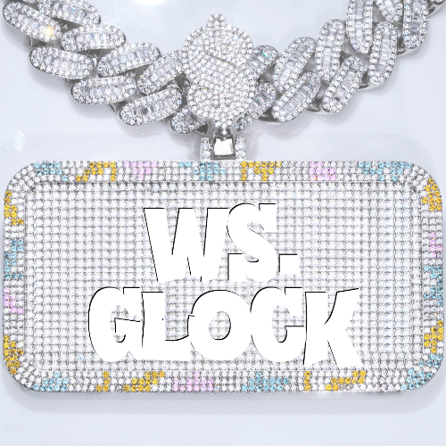 CUSTOM LETTER NECKLACE 3D COLORFUL SQUARE