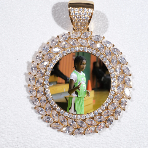 Large 3D Wheat Ear Custom Picture Pendant