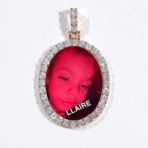 3D Oval Custom Picture Pendant