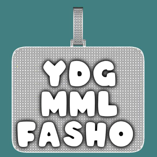 CUSTOM LETTER NECKLACE 3D BIG SQUARE