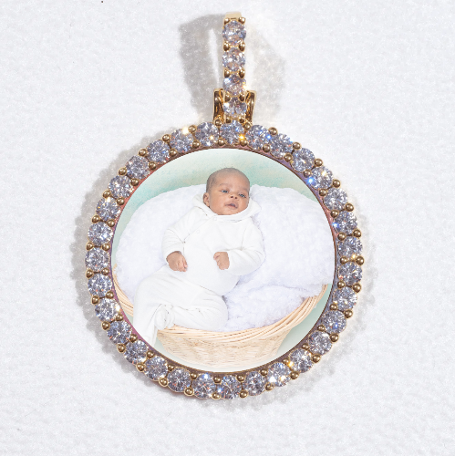 3D CIRCLE CUSTOM PICTURE PENDANT SMALL SIZE