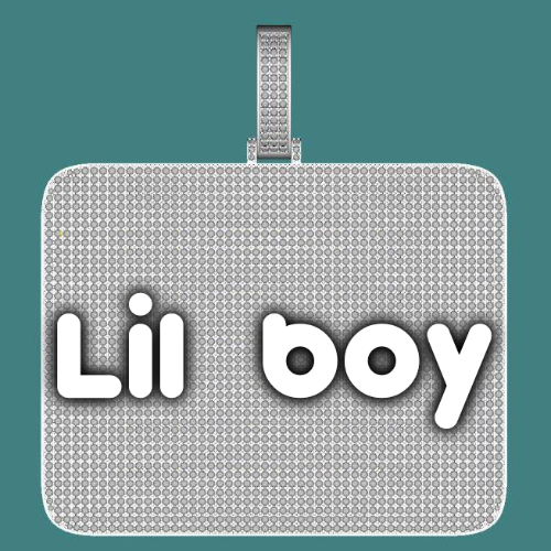 CUSTOM LETTER NECKLACE 3D BIG SQUARE