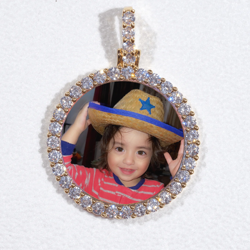 3D CIRCLE CUSTOM PICTURE PENDANT SMALL SIZE