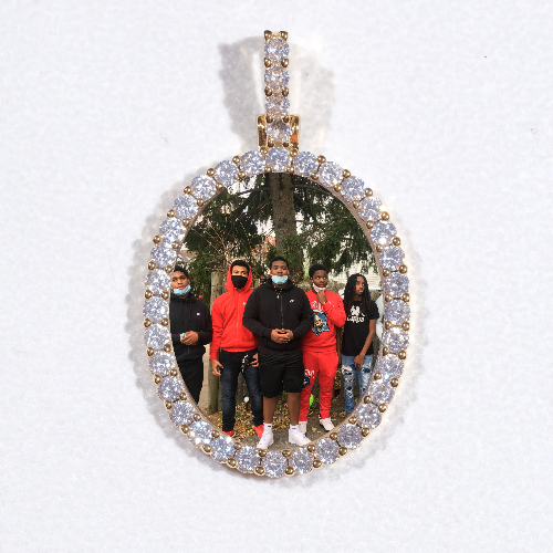 3D Oval Custom Picture Pendant