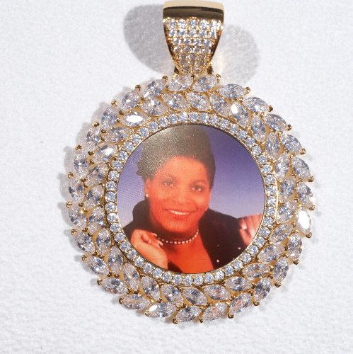 Large 3D Wheat Ear Custom Picture Pendant