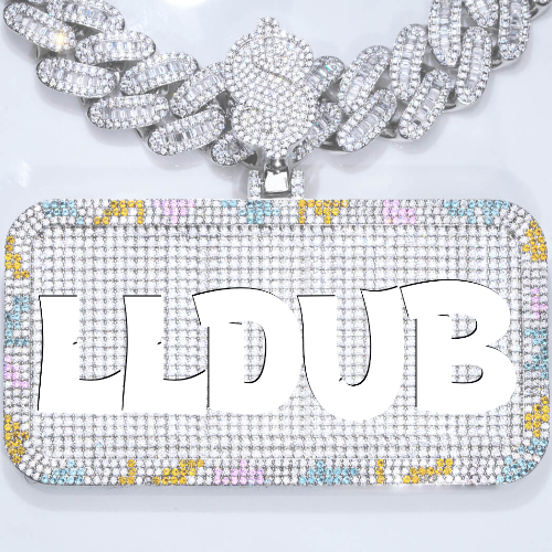 CUSTOM LETTER NECKLACE 3D COLORFUL SQUARE