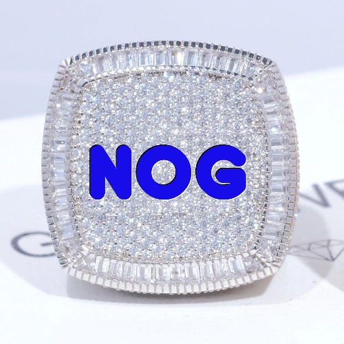 CUSTOM LETTER 3D ICED RING
