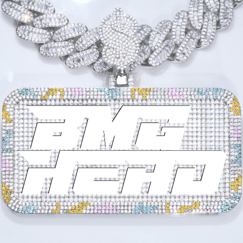 CUSTOM LETTER NECKLACE 3D COLORFUL SQUARE