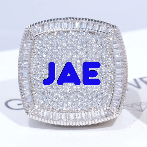 CUSTOM LETTER 3D ICED RING