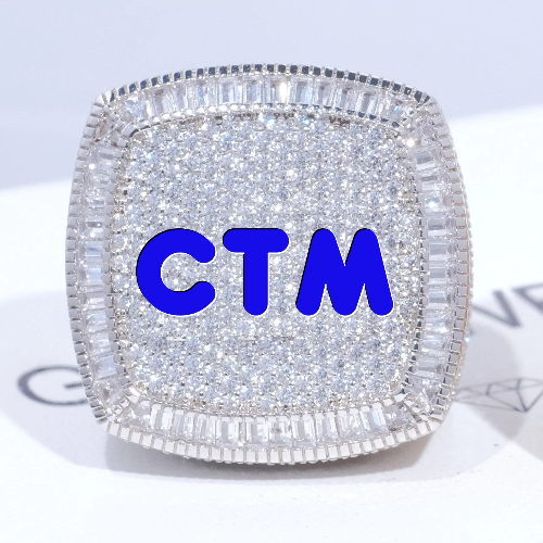 CUSTOM LETTER 3D ICED RING