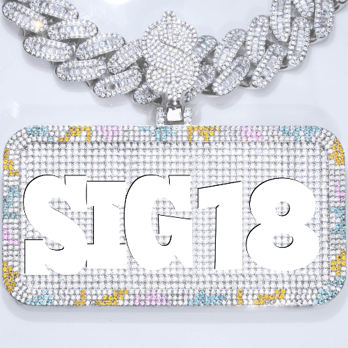 CUSTOM LETTER NECKLACE 3D COLORFUL SQUARE