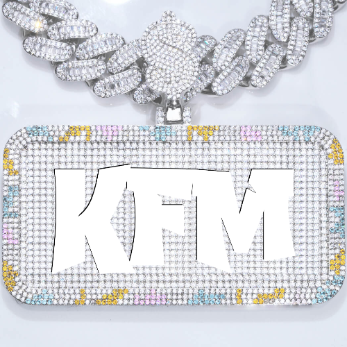 CUSTOM LETTER NECKLACE 3D COLORFUL SQUARE