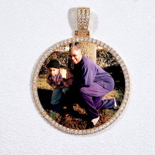MEDIUM 3D CIRCLE CUSTOM PICTURE PENDANT