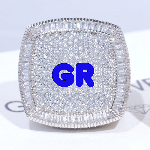 CUSTOM LETTER 3D ICED RING