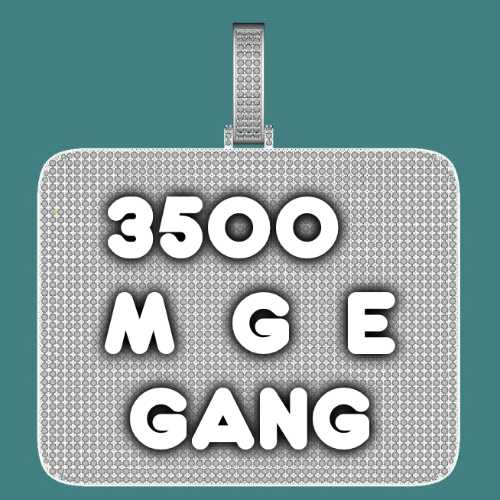 CUSTOM LETTER NECKLACE 3D BIG SQUARE