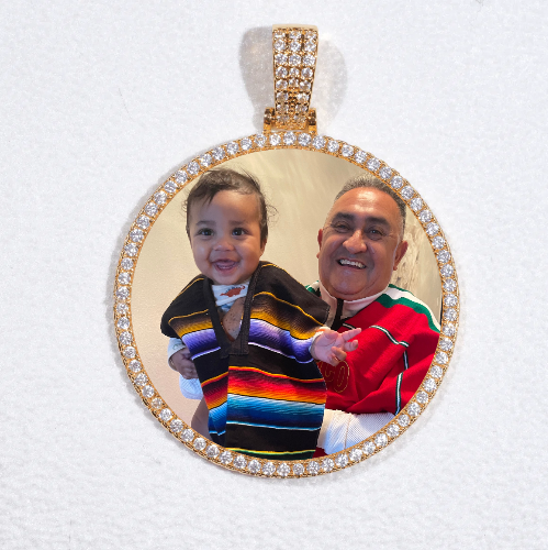 MEDIUM 3D CIRCLE CUSTOM PICTURE PENDANT