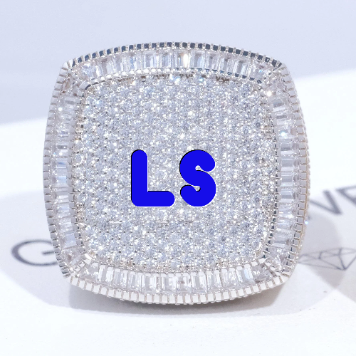 CUSTOM LETTER 3D ICED RING