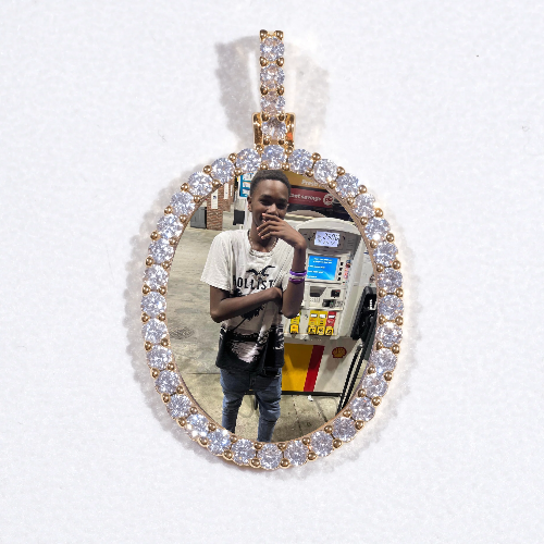 3D Oval Custom Picture Pendant