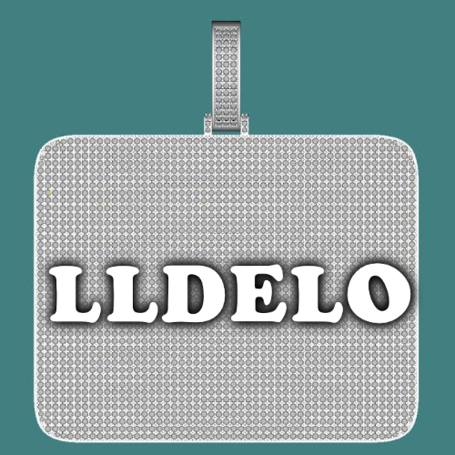 CUSTOM LETTER NECKLACE 3D BIG SQUARE