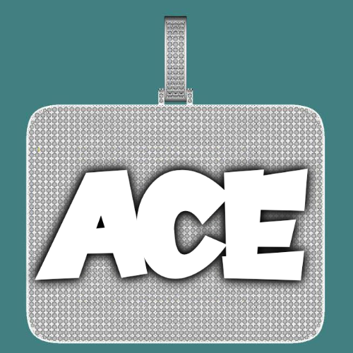 CUSTOM LETTER NECKLACE 3D BIG SQUARE