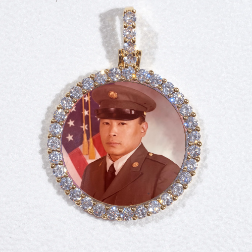 3D CIRCLE CUSTOM PICTURE PENDANT SMALL SIZE